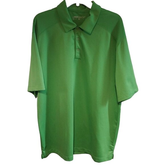 Nike Golf Green Dri-FIT Polo Shirt XL Mens Short Sleeve Performance Wear - Picture 1 of 6